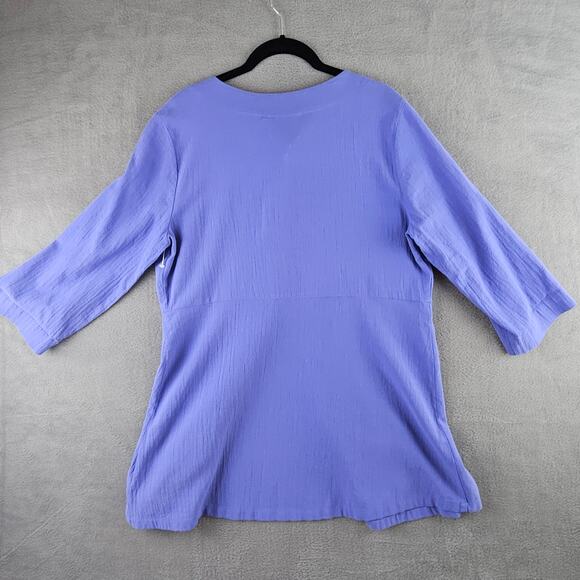 Soft Surroundings Benedetta Guaze Topper Women Medium  Cotton NWT - Picture 2 of 7